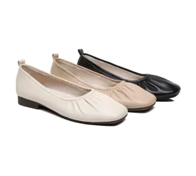 TARRAMARRA Square Toe Leather Ballet Flats - Women's Devora