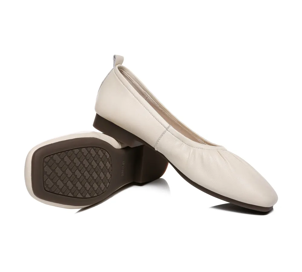 TARRAMARRA Square Toe Leather Ballet Flats - Women's Devora