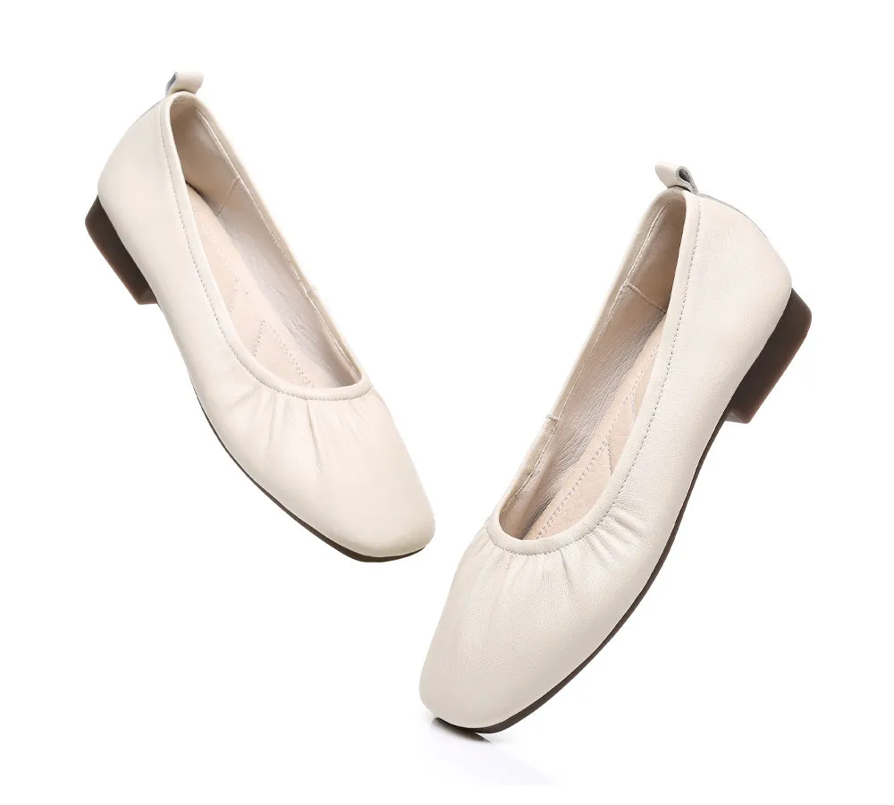 TARRAMARRA Square Toe Leather Ballet Flats - Women's Devora