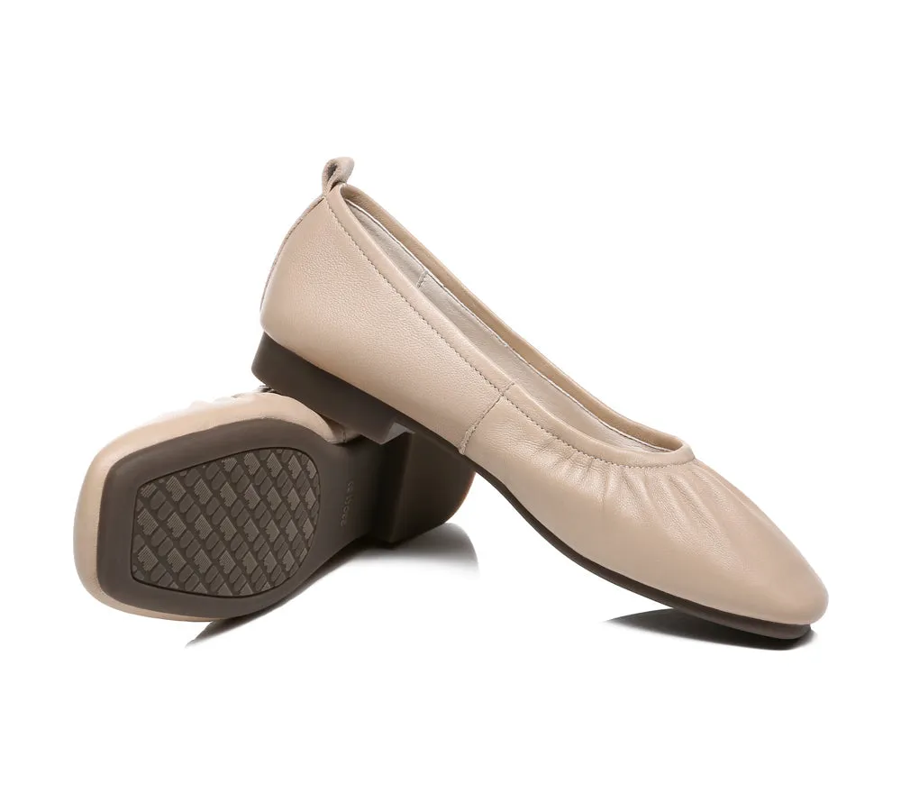 TARRAMARRA Square Toe Leather Ballet Flats - Women's Devora