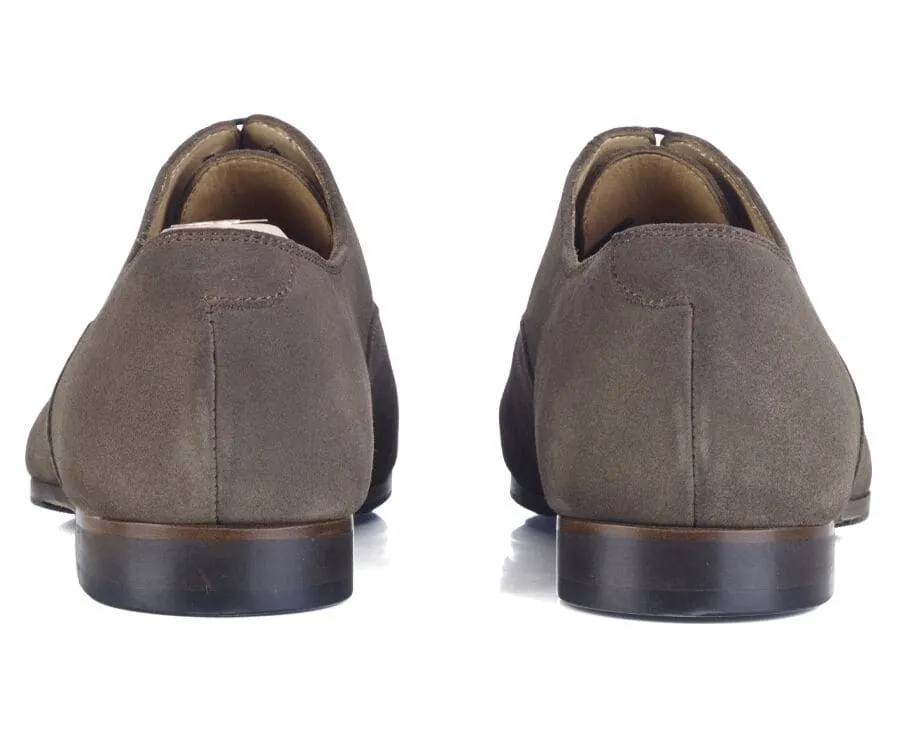 Taupe Suede Oxford shoes - Leather outsole & rubber pad - LENNOX PATIN