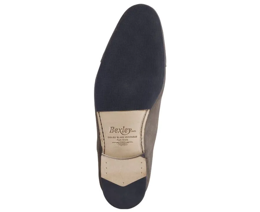 Taupe Suede Oxford shoes - Leather outsole & rubber pad - LENNOX PATIN