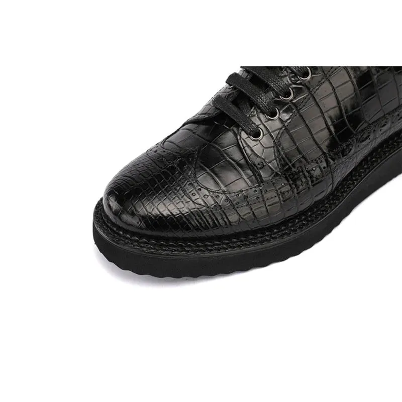 Winter Leather Oxford Shoes for Men - Round Head Casual Sports