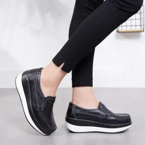 Women's Slip-on Round Toe Handmade Shoes Casual Short Plush