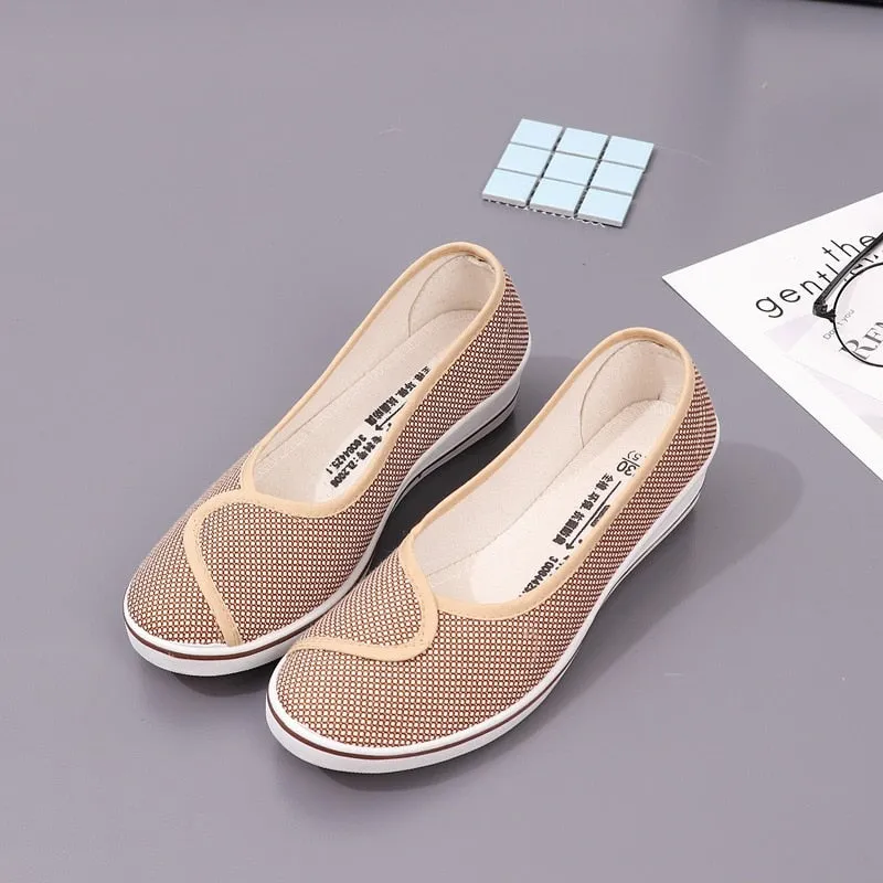 Women's Summer Canvas Slip-On Casual Flat Shoes