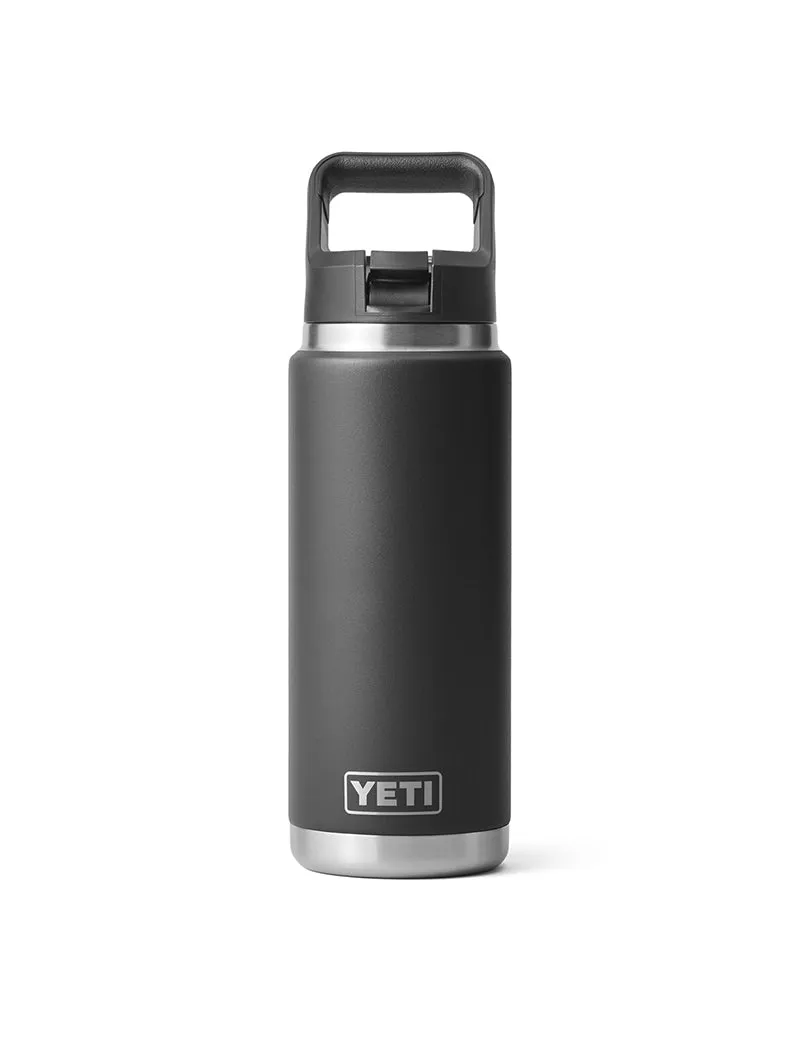 YETI Rambler 26oz Bottle with Straw Cap Black