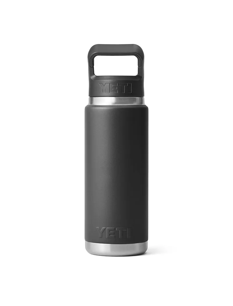 YETI Rambler 26oz Bottle with Straw Cap Black